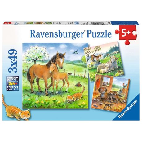 Ravensburger 8029 Puzzle Kuschelzeit 3 X 49 Teile