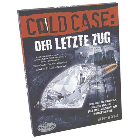 ThinkFun - Cold Case: Der letzte Zug. Der Krimi im eigenen Heim. Was ist passiert? Ein Rätsel-Spiel für Einen oder in