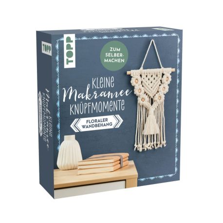 Kleine Knüpfmomente: Makramee-Knüpf-Set - Floraler Wandbehang