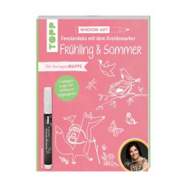 Vorlagenmappe Fensterdeko mit dem Kreidemarker - Frühling   Sommer. Inkl. Original Kreidemarker von