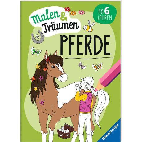 Ravensburger Pferde - malen und träumen - 24 Ausmalbilder für Kinder ab 6 Jahren - Motive für Pferde-Fans zum Entspann