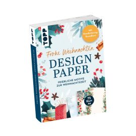 Design Paper A6: Frohe Weihnachten. Mit Handlettering-Grundkurs