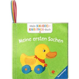 Mein Knuddel-Knautsch-Buch: Meine ersten Sachen, weiches Stoffbuch, waschbares Badebuch, Babyspielzeug ab 6 Monate