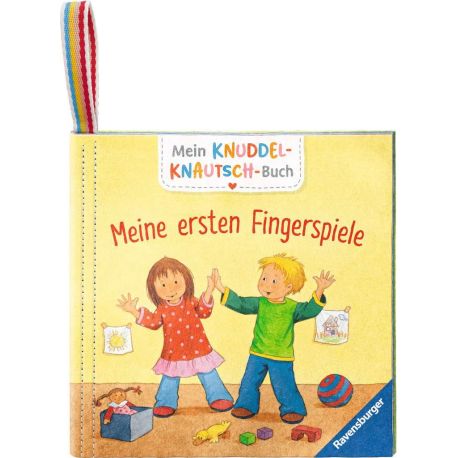 Mein Knuddel-Knautsch-Buch: Meine ersten Fingerspiele, weiches Stoffbuch, waschbares Badebuch, Babyspielzeug ab 6 Mona