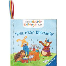 Mein Knuddel-Knautsch-Buch: Meine ersten Kinderlieder, weiches Stoffbuch, waschbares Badebuch, Babyspielzeug ab 6 Mona