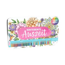 Colorful World Designdose mit 36 Buntstifte Kunterbunte Auszeit