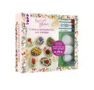 Kreativ-Set: Sags mit Blumen - Florale Botschaften auf Steinen. Mit Anleitungsbuch und Material