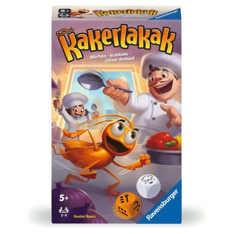 Ravensburger 22446 - Kakerlakak, Mitbringspiel für 2-4 Personen, Kinderspiel ab 5 Jahren, kompaktes Format, Reisespiel