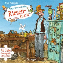 Pettersson und Findus. Riesen-Puzzle. Petterssons Tischlerschuppen. 42 Teile, Gesamtgröße 104 x 86 cm