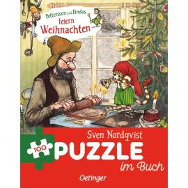 Pettersson und Findus feiern Weihnachten. Puzzle im Buch. 100 Teile