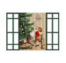 Nostalg. Adventsfenster, Mini-Adventskal.(Behr) 4x6 Ex.sort.