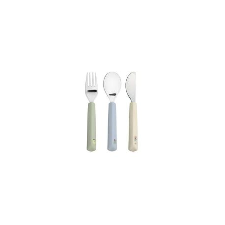 Cutlery with Silicone Handle 3 pcs Happy Fruits