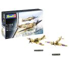 Model Set Spitfire Mk.Ia   Hurricane Mk.I, Revell Modellbausatz mit Basiszubehör