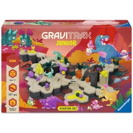 Ravensburger GraviTrax Junior Starter-Set XXL Dino 24845- Erweiterbare Kugelbahn für Kinder, Murmelbahn aus umweltfreu