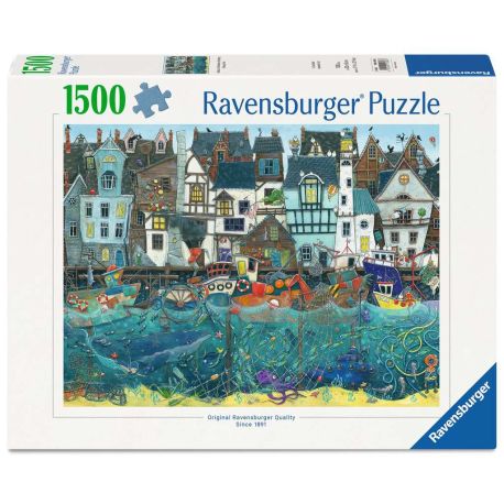 Ravensburger Puzzle 12001398 - Habour of Wonders: a Bustling Fantasy Port - 1500 Teile Puzzle für Kinder und Erwachsen