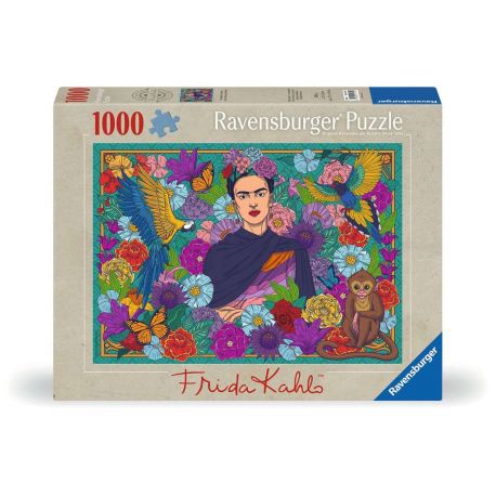 Ravensburger Puzzle 12001475 - Frida Kahlos Paradise: Parrot, Monkey and Blooms - 1000 Teile Puzzle für Erwachsene un