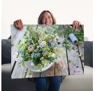 Ravensburger Puzzle 12001632 - Sommerlicher Wiesenstrauß mit Himmelblauem Südstern - 1000 Teile Landlust Puzzle für Ki