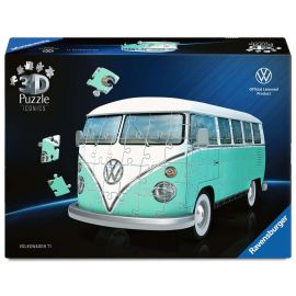 Ravensburger 3D Puzzle Iconics: 12008035 Volkswagen T1 - Eine echte Ikone der Automobilgeschichte. Der VW Bulli im Mod