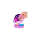 Polly Pocket Planet Polly-Schatulle, Spielset mit 1 Minipuppe und Hündchen, Reisespielzeug mit passendem Zubehör