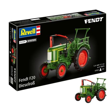 Fendt F20 Dieselroß Traktor Click System, Revell Bausatz zum Zusammenstecken mehrfarbig