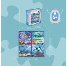 Puzzle UP! Meerestiere von Ravensburger, 12004004 - 4 Puzzles mit 64, 72, 81, 90 Teilen zum Kombinieren und mit extra