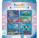 Puzzle UP! Meerestiere von Ravensburger, 12004004 - 4 Puzzles mit 64, 72, 81, 90 Teilen zum Kombinieren und mit extra
