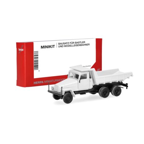 herpa - MiniKit IFA G5 Muldenkipper-LKW 3achs, weiß