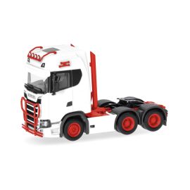 herpa - Scania CS 20 HD Zugmaschine 3achs (6x4), weiß/rot
