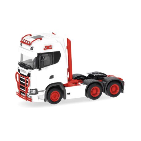herpa - Scania CS 20 HD Zugmaschine 3achs (6x4), weiß/rot