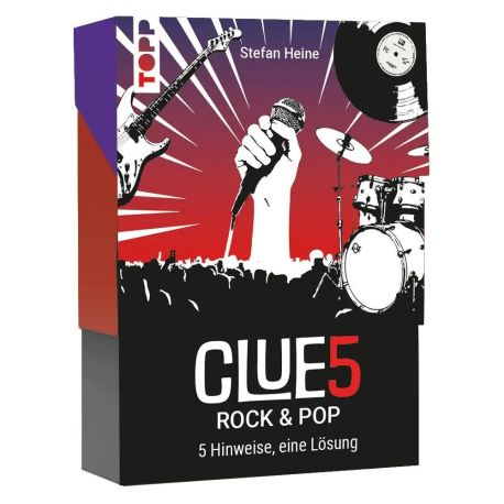CLUE5  Rock   Pop. 5 Hinweise, nur eine Lösung. Das Trend-Quiz für deine Tasche