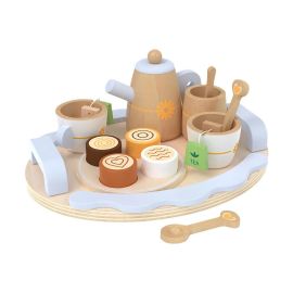 SpielMaus Küche Holz Tee-Set, 16-teilig