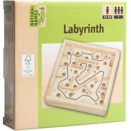 Natural Games Holz Labyrinth 12 x 12 cm