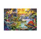 Schmidt Spiele Puzzle Dinosaurier, mit Add-on (Dinosaurier-Figuren-Set), 60 Teile