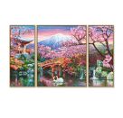 Malen nach Zahlen - Kirschblüte in Japan Triptychon
