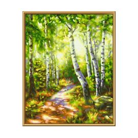 Malen nach Zahlen - Birkenwäldchen
