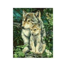 Malen nach Zahlen - Wolfsmutter
