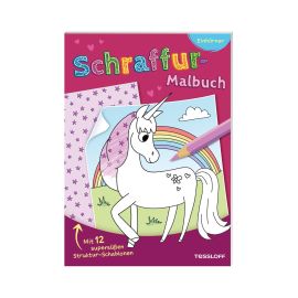 Schraffur-Malbuch. Einhörner