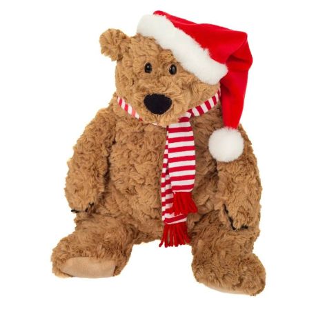 Teddy Hermann Braunbär Howard mit Weihnachtsoutfit 34 cm
