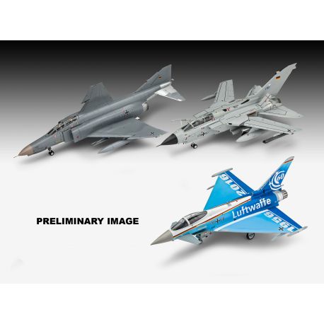 Geschenkset 70 Jahre Bundeswehr: Aircraft, Revell Modellbausatz mit Basiszubehör