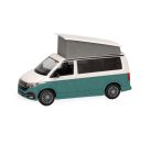 herpa - VW T6.1 California, Candy Weiß / Bay Leaf Green metallic