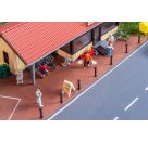 H0 PREMIUM Straßenfolie Klinkerpflaster, rot