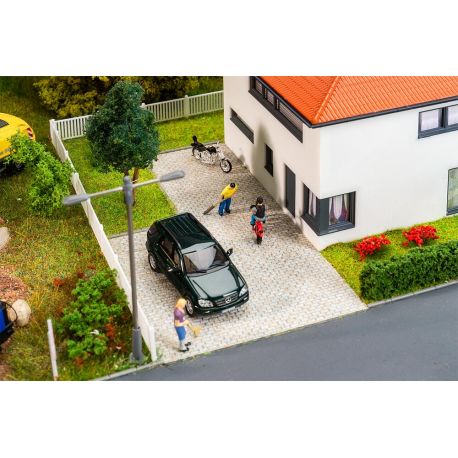 H0 PREMIUM Straßenfolie Kopfsteinpflaster, grau meliert