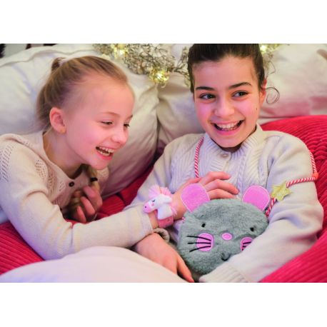 Plüschiges Glitzer-Schnapparmband