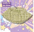 Monster Styles, Bouclé Latzhose mit Fischerhut, mintgrün, Größe 15 cm