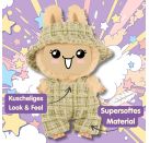 Monster Styles, Bouclé Latzhose mit Fischerhut, mintgrün, Größe 15 cm