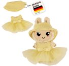 Monster Styles, Bouclé Kleid mit Fischerhut, gelb, Größe 15 cm