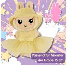 Monster Styles, Bouclé Kleid mit Fischerhut, gelb, Größe 15 cm
