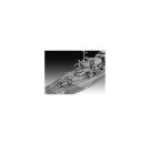 Starter Kit Battleship Gneisenau, Revell Modellbausatz mit Basiszubehör