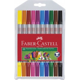 Faber-Castell 10er Doppelfasermaler Etui
