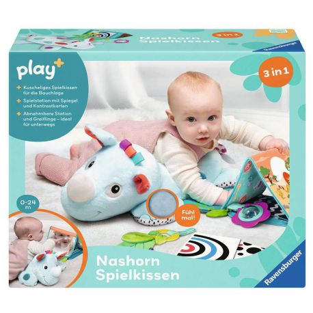 Ravensburger 4866 play+ Nashorn Spielkissen (für die Bauchlage)